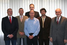 v.l. Joachim Proetel, Frank Zoller, Walter Knoth, stv. Hauptgeschäftsführer Jens Brandt (leicht verdeckt), Mehmet-Emin Erdem und Präsident Walter Tschischka