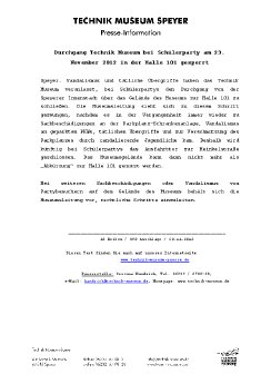 PR Gelände Technik Museum Speyer bei Halle 101 Schüler Partys gesperrt 23.11.12.pdf
