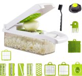 Rosenstein & Söhne 16in1-Gemüseschneider, Gemüsehobel, Wüfelschneider, Schredder und mehr