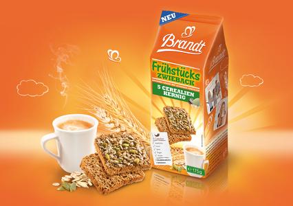 Brandt Frühstückszwieback 5 Cerealien Kernig