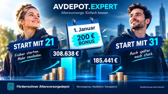 Altersvorsorge im Vergleich_ 200 € Bonus