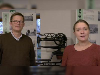 Mareike Haak, Eventkoordinationsassistenz im Oldenburger Wallmuseum, Steen Chr. Steensen, Entwicklungsberater am HistorieLab in Jelling, DK / Foto (Poul Kjær Lauridsen)