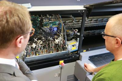Ein Blick ins Innenleben der Maschine, Foto: Gaby Richter