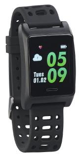 newgen medicals Fitness-GPS-Armbanduhr FBT-220.gps, Herzfrequenz-Anzeige, Farb-Display, App, IP68