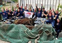 Voller Erfolg: Am Wochenende konnten in einer zweitägigen und äußerst aufwändigen Aktion Geisternetze mit einem Gewicht von 1,4 Tonnen unschädlich gemacht werden.