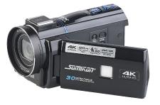 Somikon 4K-UHD-Camcorder DV-880.uhd mit Panasonic-Sensor, WLAN, App, HD mit 120 B/Sek., Bild: PEARL.GmbH / www.pearl.de