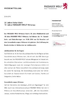 Pressemitteilung Gesundheitstag und Jubiläum im PASSAUER WOLF Nittenau am 19.06.2016.pdf