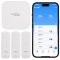 Luminea Home Control 3er-Set Temperatur- & Feuchtigkeitssensoren THS-100, WLAN-Gateway, App, IP65