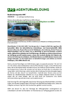 APD_150_2023_Russische Drohne beschießt Fahrzeuge mit Hilfsgütern von ADRA.pdf
