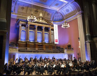 Foto der Essener Philharmoniker beim Internationalen Dvořák-Festival in Prag 2017 / Foto: Saad Hamza