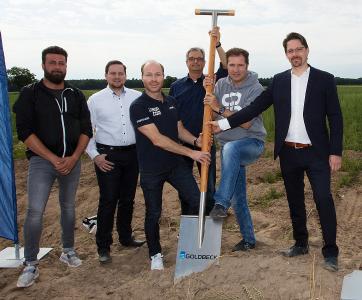 Spatenstisch 21sportsgroup Logistikzentrum Ketsch, Michael Burk und Henner Schwarz