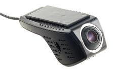 NavGear Unauffällige HD-Dashcam, G-Sensor, WLAN, App-Steuerung, Android & iOS: Dezente Montage hinter dem Rückspiegel behindert nicht die Sicht