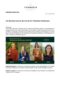 PM Vier Bewerberinnen für das Amt der 65. Fränkischen Weinkönigin.pdf