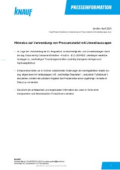 Knauf Presse Hinweise zur Verwendung von Pressematerial mit Umweltaussagen.pdf