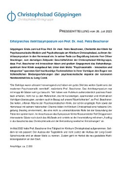 PM_2023_07_26_Erfolgreiches Antrittssymposium von Prof. Dr. med. Petra Beschoner.pdf