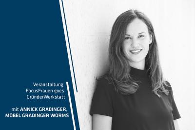 Die Wormser Unternehmerin Annick Gradinger schilderte in der neuen Vortragsreihe FocusFrauen goes GründerWerkstatt wie sie aus einer Mammutaufgabe eine Erfolgsgeschichte macht. Fotografin / Sabine Kristan