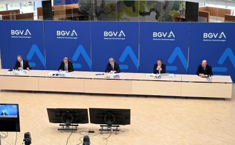 Bilanzpressekonferenz aus dem BGV Lichthof, Foto: BGV / Uli Deck