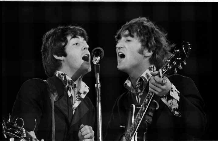 Paul McCartney & John Lennon performing at the Beatles last concert at Candlestick Park in .jpg