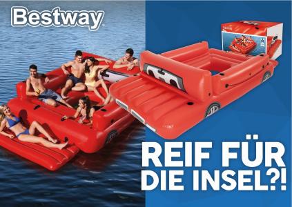 Die Badeinseln von Bestway® bieten Platz für bis zu 6 Personen.