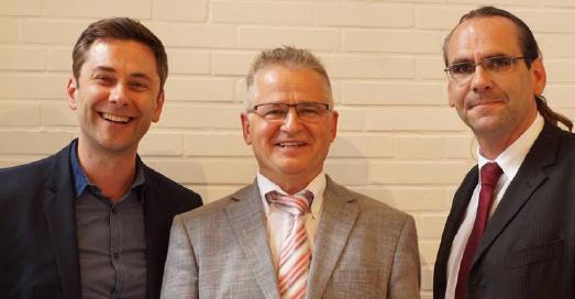 Vorstand Niedersachsen-Vereinigung: Jan Kozak, Ralf Schönfeld, Steffen Entrich (v.l.) © Foto: Jens Mohr/APD