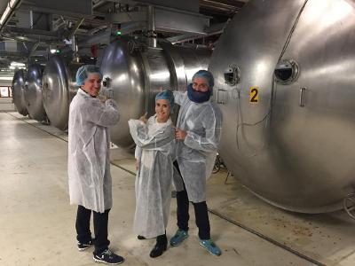 Wir produzieren fleissig frooggies für Euch. Die gefrorenen Früchte kommen in die Vakuumkammer, wo das Wasser entzogen wird. Danach werden sie fein gemahlen