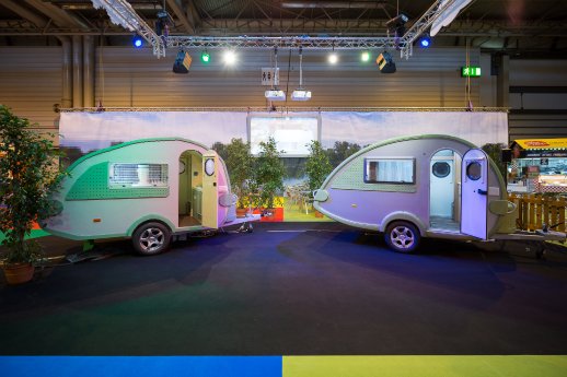 The LEGO brick caravan side by side with the real thing.jpg