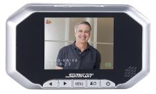Digitale Türspion-Kamera VTK-200 von Somikon mit 8,9-cm-Display, PIR, Aufnahme, Nachtsicht