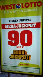 Mega-Jackpot von 90 Millionen Euro