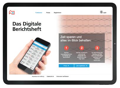 Schnell und einfach anmelden: Das digitale Berichtsheft entlastet Azubis und Ausbilder / Foto: DDH