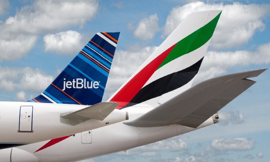 2012 Emirates and JetBlue Tails.jpg
