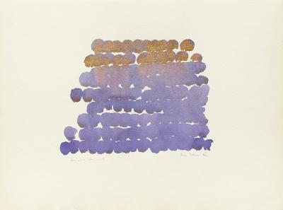 Irma Blank, Germinazioni blu oro Carlo Favero