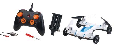 Simulus 2in1-Quadrocopter & Auto m. HD-Kamera, 2,4-GHz-Fernsteuerung, WLAN