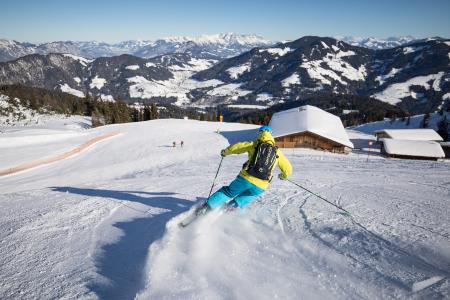 Bei den Pisten am Thalerkogl Schatzberg eröffnet sich ein guter Blick ins Tal der Wildschönau. © Wildschönau Tourismus FG T. Lerch