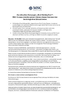 Pressemitteilung_Zur aktuellen Kampagne „Best Holiday Ever“ - MSC Cruises möchte seinen Gästen d.pdf