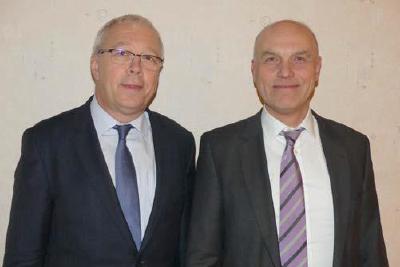 Werner Dullinger und Johannes Naether (v.l.) / © Foto: Holger Teubert/APD