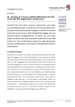 Pressemitteilung 30. Jahrgang der Passauer Wolf Berufsfachschule für Physiotherapie Bad Gögging.pdf