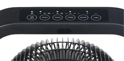 Carlo Milano Standventilator VT-400.duo mit 2 Rotoren, 3 Stufen, Oszillation, Timer, 70 Watt
