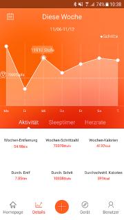 PEARL Fitness-Armband, GPS-Streckenverlauf, Puls, 13 Sportarten, App, IP67
