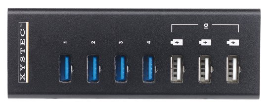 PX-1913_7_Xystec_Aktiver_USB-3-Hub_mit_4_Ports_und_3_Schnell-Lade-Buchsen_4_A.jpg