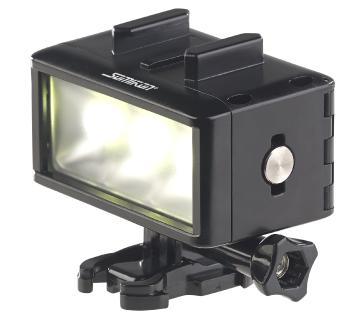 Somikon Unterwasser-LED-Licht für Action-Cams FVL-360.uw, 360 lm, 3 W, 900 mAh-Akku, IPX8