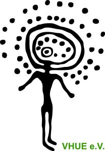 Die Illustration zeigt NEOLINO, Symbolfigur für die Verbundenheit des Menschen mit Planeten und Kosmos