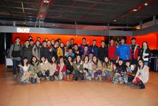 Chinakoordination zeigt die erste Gruppe Chinesen (Environmental Engineering) bei der Ankunft noch auf dem Flughafen Hamburg