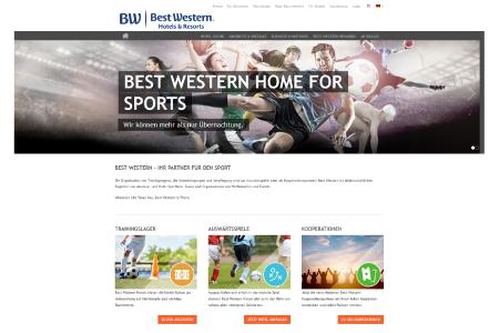 Best Western Hotels & Resorts sind Partner für den Sport: Auf der neuen Sportwebseite finden Profi- und Amateurgruppen sowie Vereine ab sofort geeignete Best Western Hotels, Trainingsmöglichkeiten oder Partnerschaften für Trainingslager und Auswärtsspiele