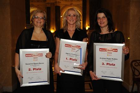 Die drei Preisträgerinnen des Women's-Award 2010