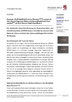 PW UK Pressemitteilung Erneute Sterne-Klassifizierung der Passauer Wolf Hotelklinik Maria Theres.pdf