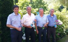 v.l.n.r. Klaus Bähr, GF Peterstaler; Christopher Krull, GF STG; Markus Pont, Vertriebsleiter Peterstaler; Michael Kasprowicz, Marketingleiter STG