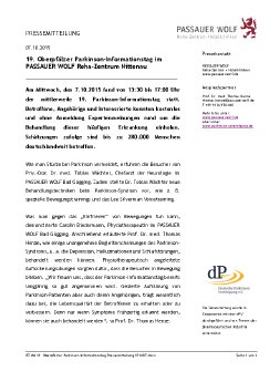 RZ MA 19. Oberpfälzer Parkinson-Informationstag Pressemitteilung 151007.pdf