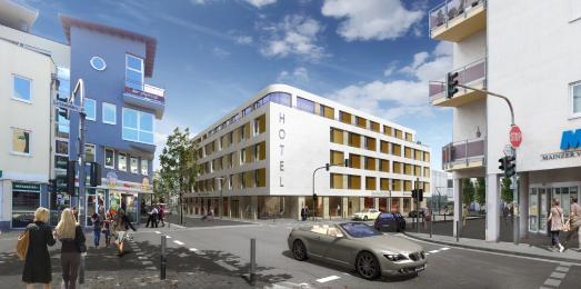 Moderner Auftritt: Die Fassade des IBB Hotel Ingelheim