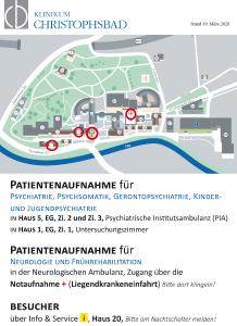 Geänderte Wege zur Patientenaufnahme im Klinikum Christophsbad