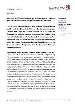 Pressemitteilung Passauer Wolf Senioren-Zentrum Nittenau feiert Jubiläum.pdf